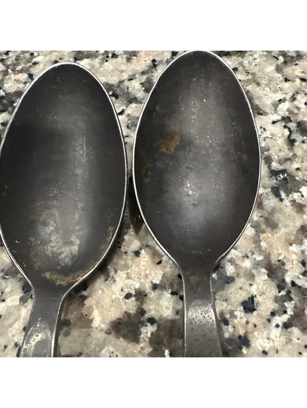 Hammered Steel Rivet Flatware 3 Spoons Jefferson Mack Rare Restoration Hardware